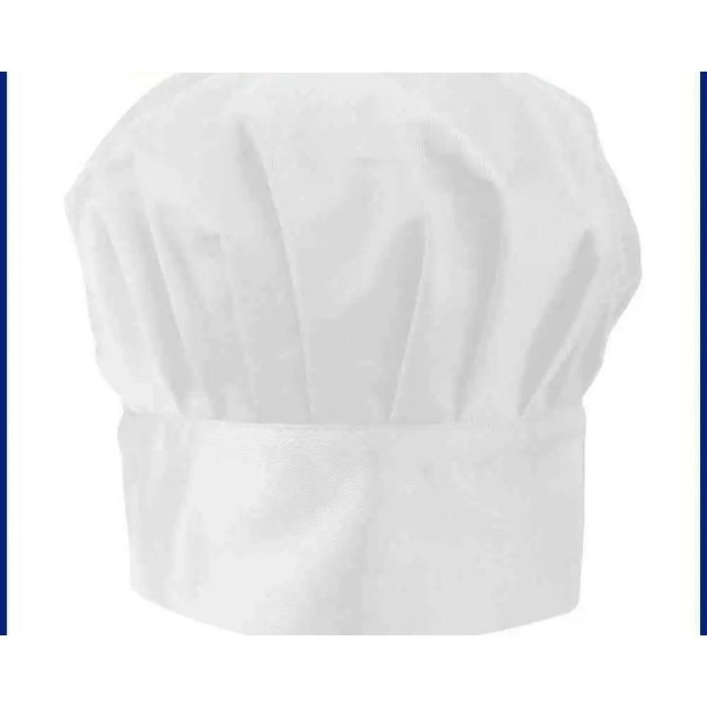 Adjustable Elastic Men Women Mushroom Caps Cooking Kitchen Baker Chef Hat White
